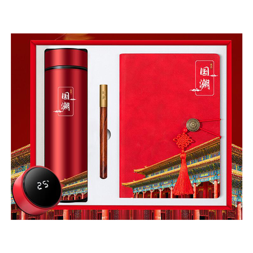 ZM故宫复古又变本温控杯木笔套装
